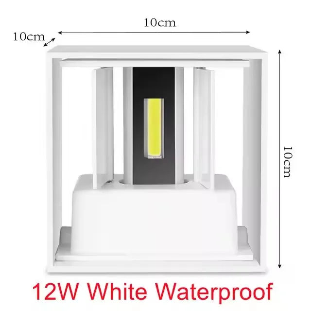 6W 12W LED Wall Light Outdoor IP65 Waterproof Modern Nordic Style Indoor Wall Lamps Living Room Porch Garden Balcony Lamp