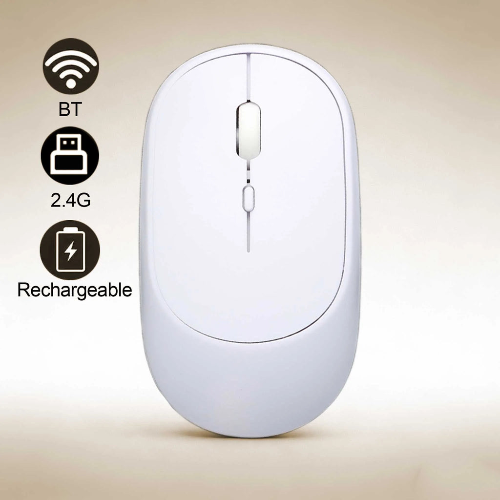 Wireless Mouse Bluetooth-Compatible Mouse Ergonomic 1200DPI Mouse For MacBook Tablet Laptops Computer PC iPad 2.4Ghz Gaming Mice