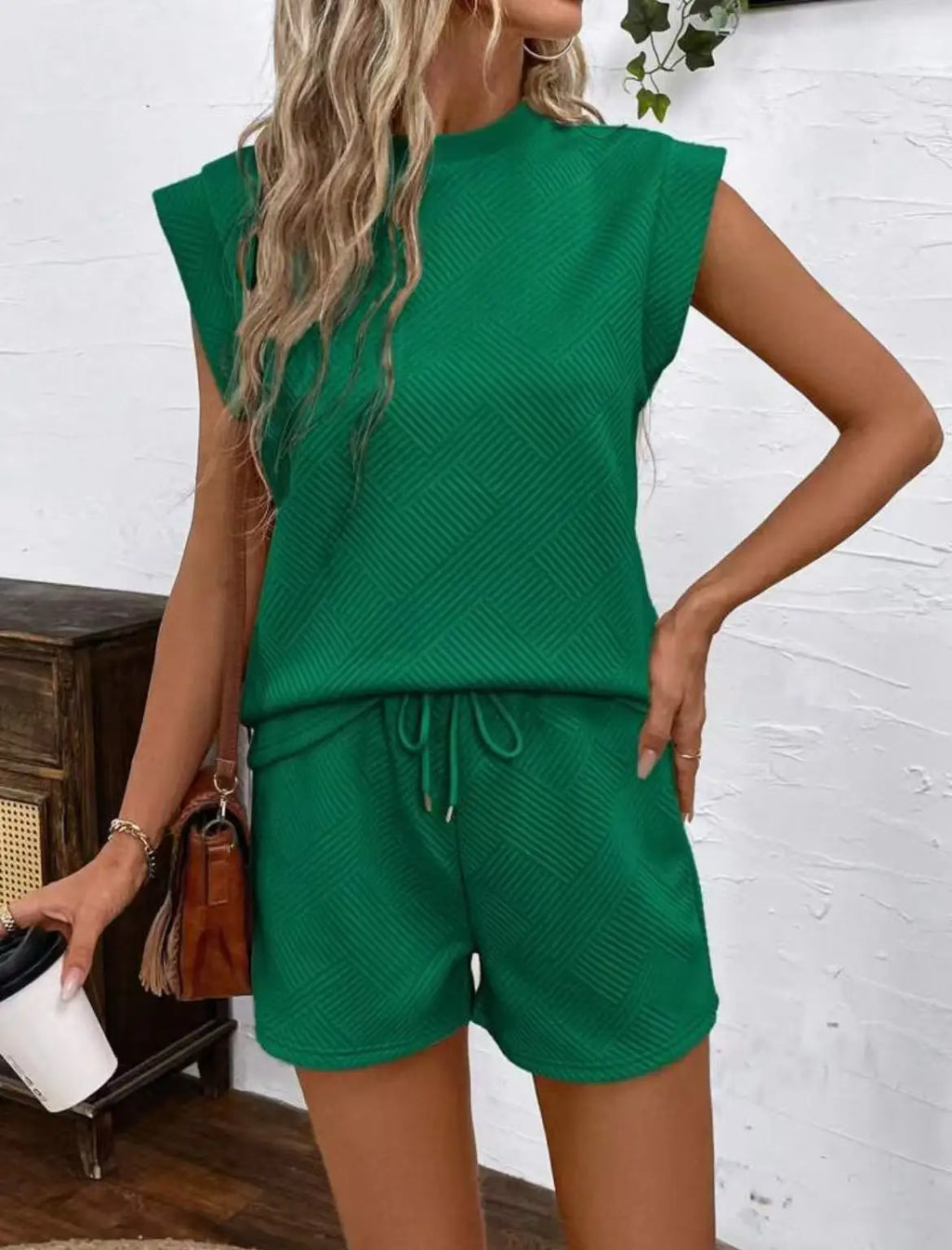 Women Shorts Pant Set Two Piece Sets Round Neck Solid Casual Loose Tops Short Pants Lace Up Elastic Waist Y2k Streetwear 2026