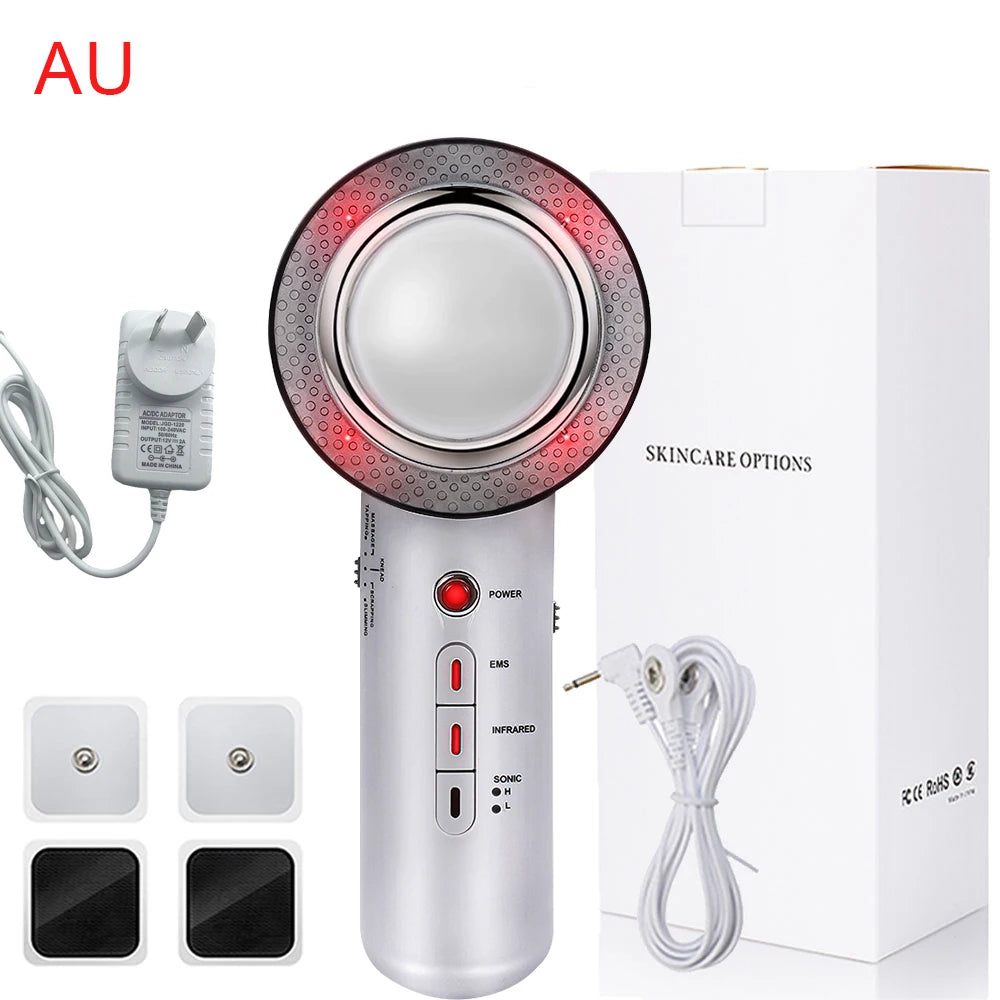 Ultrasound Cavitation Body Slimming Massager EMS Micro Current Weight Loss Far Infrared Facial Lifting Beauty Device