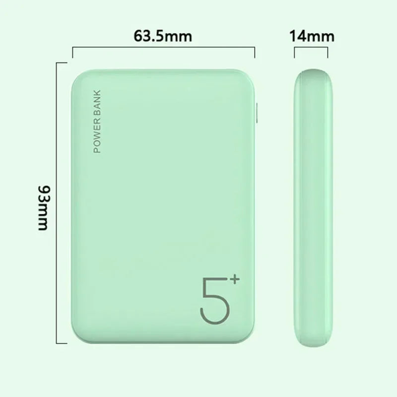 Power bank 5000mAh Ultra Silm External Battery Polymer  Portable Phone Charger Type C Power Bank For iPhone Xiaomi Mi Power bank