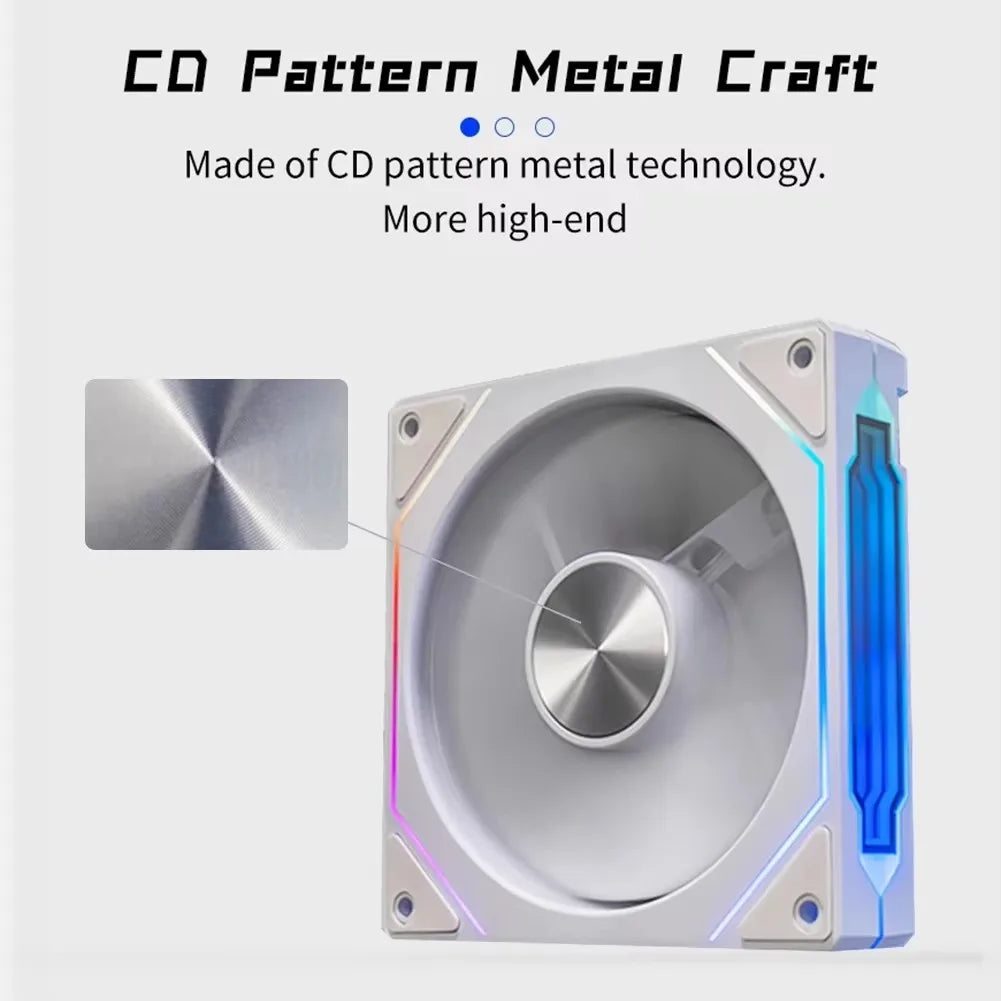 LDPCSJ Prism 4RS 120mm ARGB PC Case Fan with Infinity Mirror Design Motherboard Sync 4PIN PWM CPU Cooler Ventilador