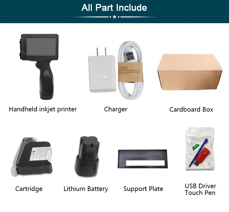 For HP Phezer P17 Handheld Inkjet Printer 12.7mm Smart Labeler for QR Bar Batch Code & Expiry Date 28 Languages Supported