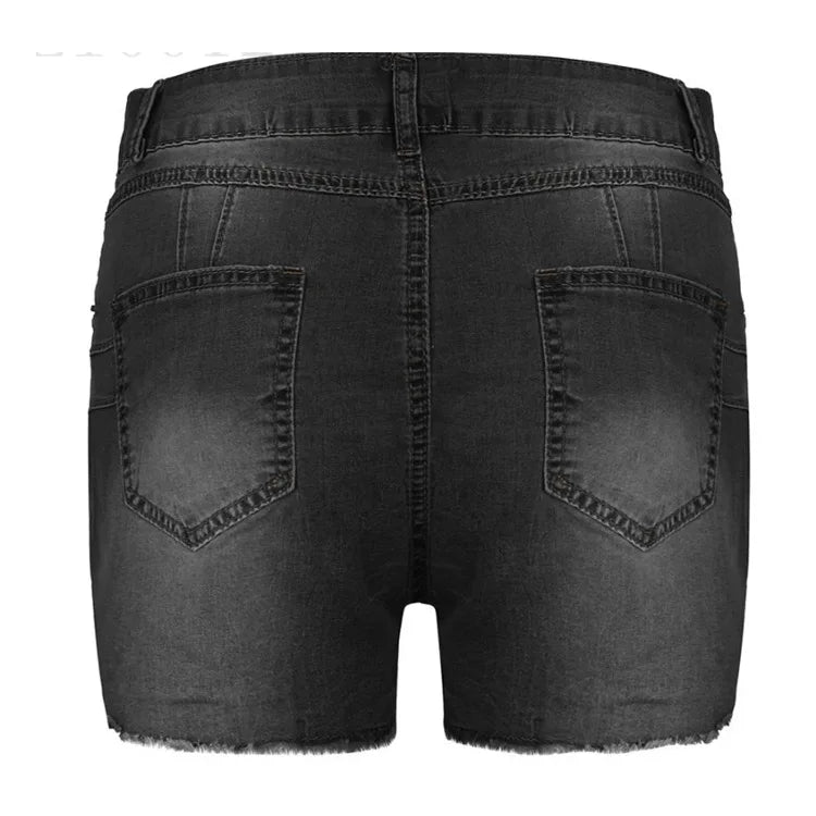 Sexy Hot Slim Denim Shorts Women Fashion Trendy All-match Solid Color Tight High Waist Short Jeans Lady Commuting Cowboy Outfits
