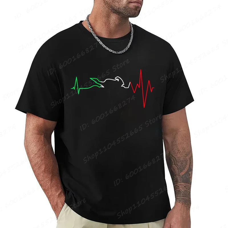 1N23456 Motorcycle Speed Graphic Print T-Shirts Summer Men's T Shirt Clothing Streetwear Short Sleeve Funny Motorcycle Shirts