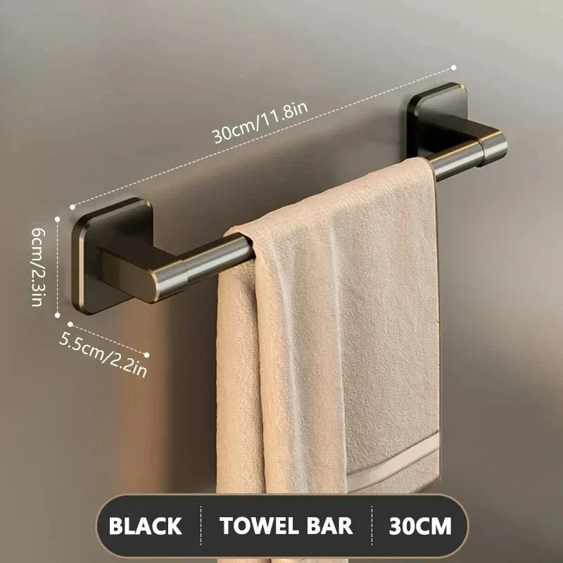 Towel Rack with Non Perforated Suction Cup Wall Mounted Towel Rack High-quality Bathroom Storage Rack Bathroom Crossbar