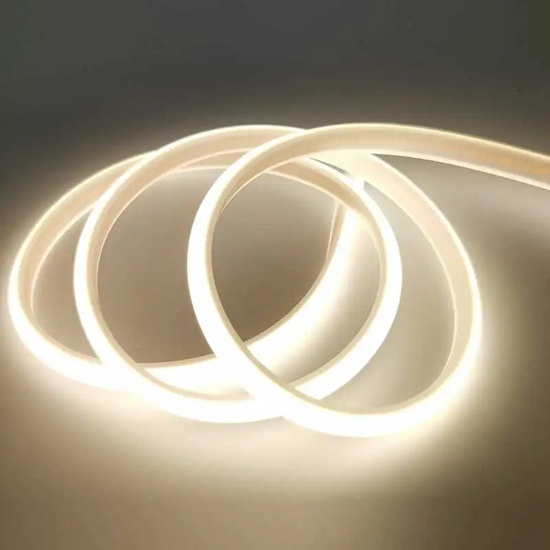24V COB Solar Neon Light Strips DC 24V Flexible Lights Waterproof IP67 Warm White 1m 2m 3m 4m 5m LED Strip For Garden Decoration