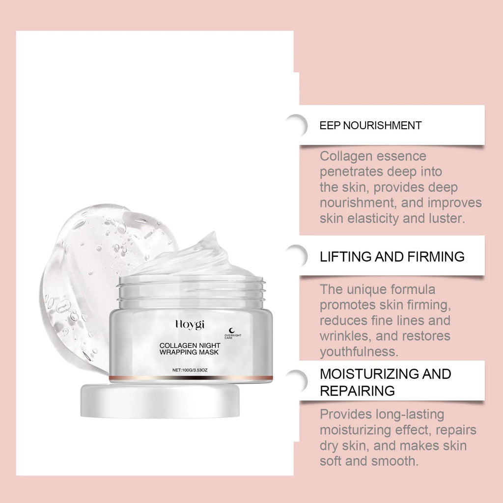 Collagen Mask Anti-aging Fade Fine Line Shrink Pores Firming Lifting Collagen Protein Skin Replenishment Moisturizing Jelly Mask
