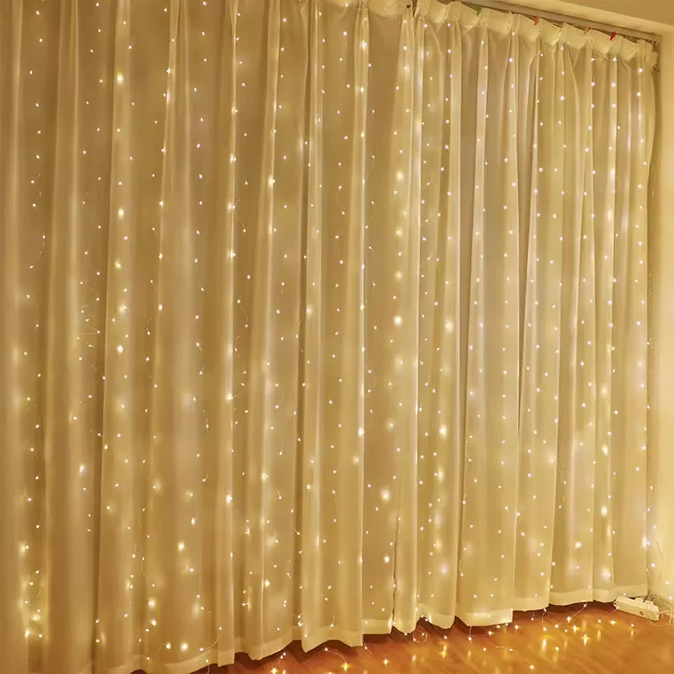Window Led Curtain String Lights 8 Modes Light Fairy For Bedroom Usb Powered With Remote Control Party Wedding Decoration Gifts