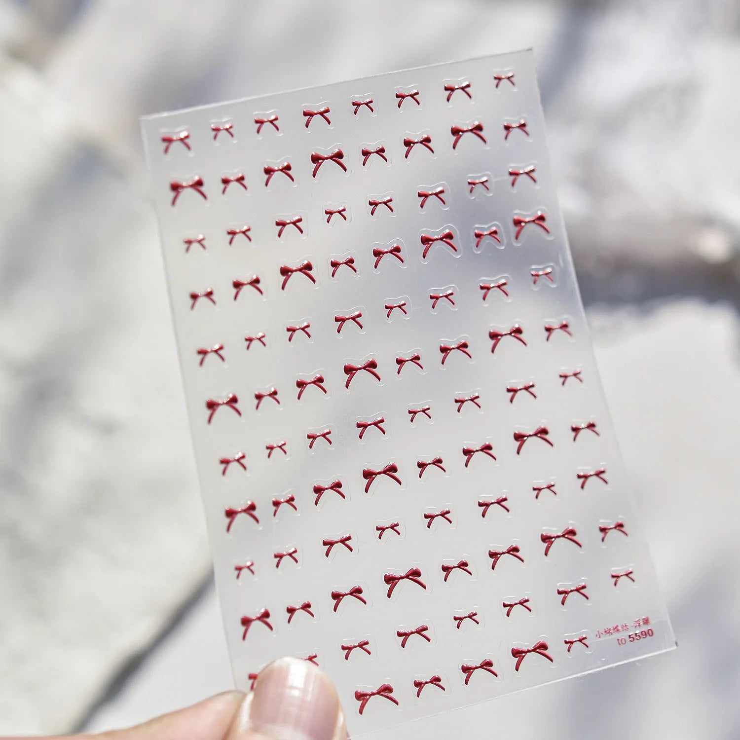 5D Relief Nail Stickers Sweet Small Bow-shaped Nail Decorations Stickers Self Adhesive Bowtie Bowkont Nails Art Accessory Decals