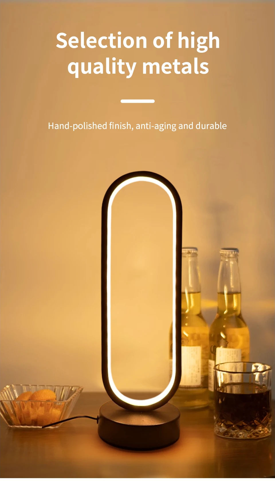 Bedroom Ring Night Lamp Living Room Three Color Dimmable Bed Lamp Led Night Lamp Ambient Light Desk Nightstand Table Accessories
