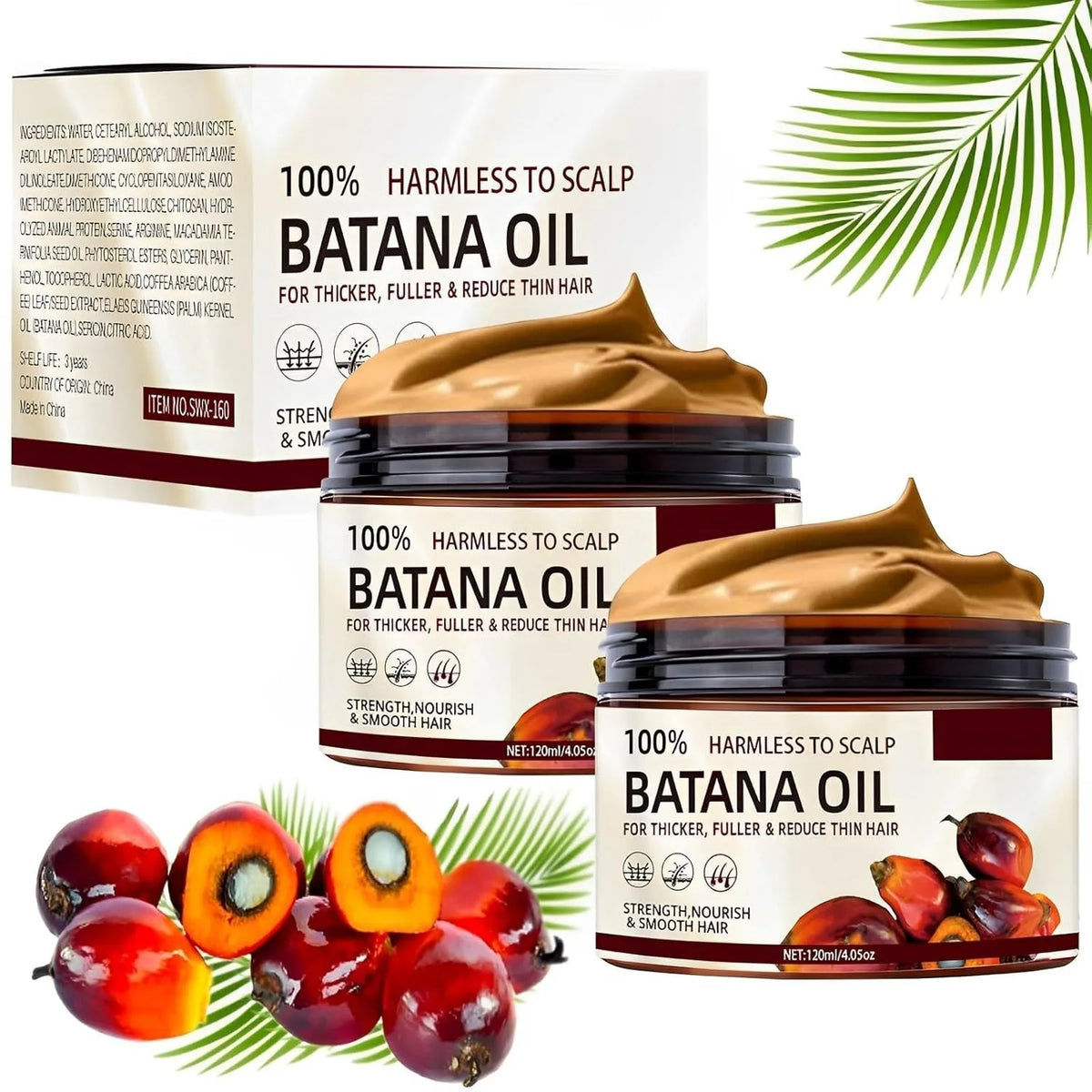 Batana Oil Hair Care Product Clean Supple Hair Care Lotion Soften Hair Reduce Rough Hair Split Increase Hair Elasticity HairCare