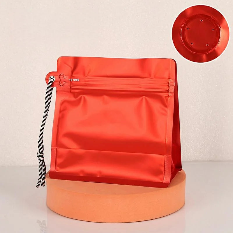 StoBag 50pcs Wholesale Coffee Beans Bag Packaging Aluminum Foil Heat Sealed for Tea Powder Food Storage Reusable Portable Pouch