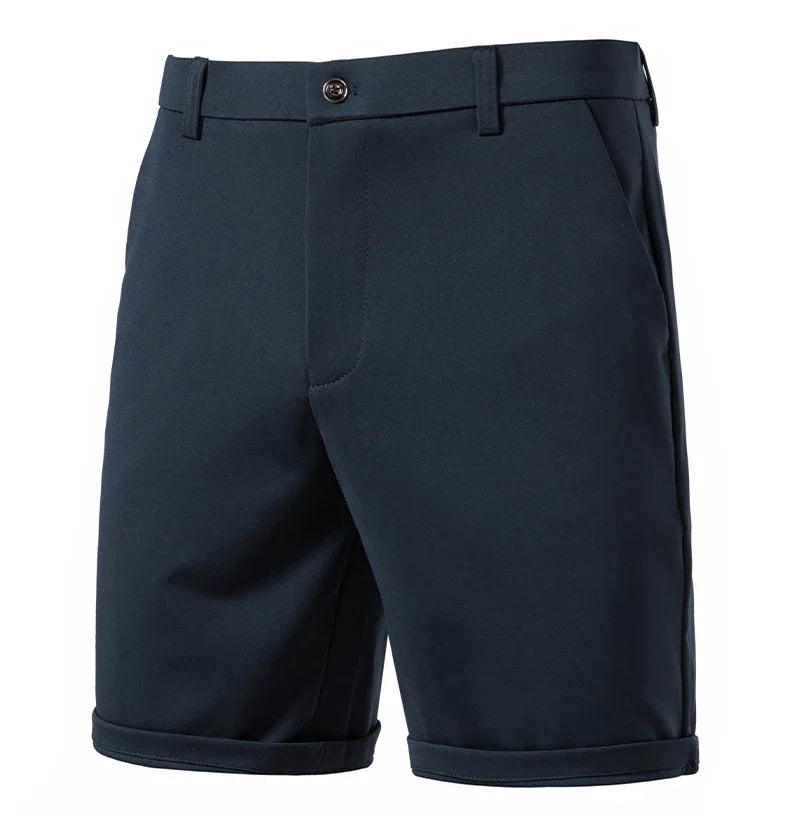 Dress Shorts Men Quick Dry Casual Bermuda Shorts Summer Ice Silk Cooling Business Zipper Fly Formal Shorts Men Work Wear Office