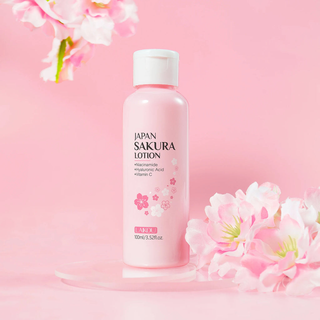 LAIKOU Japan Sakura Lotion 100ml Hydrating Smooth Fine Lines Radiant Skin Tone Daily Face Care