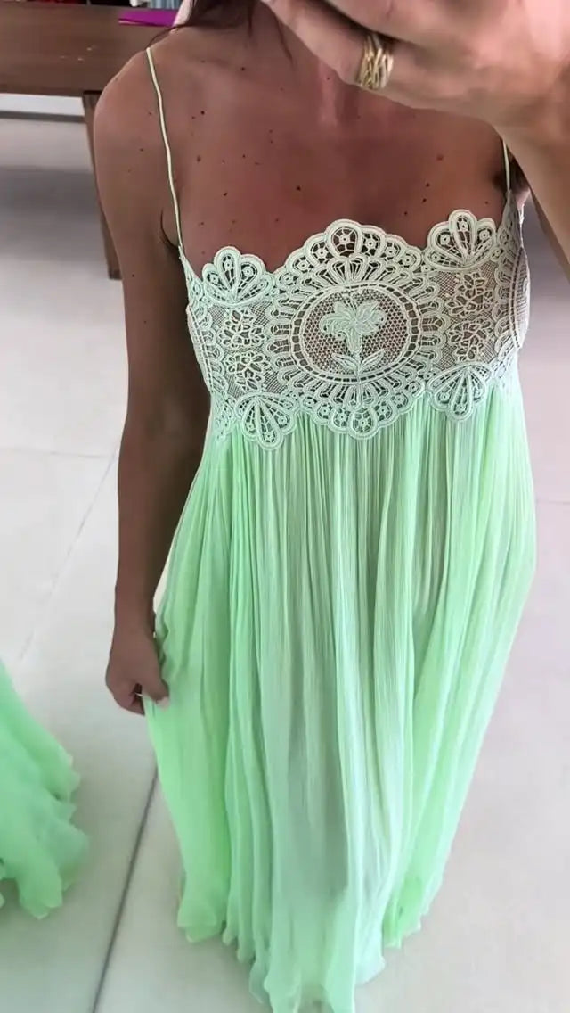 Women Pink Lace Double Strap Crop Top Two Piece Set Boho Sleeveless Flowy Matching Outfit 2026 Seaside Vacation Casual Outfits