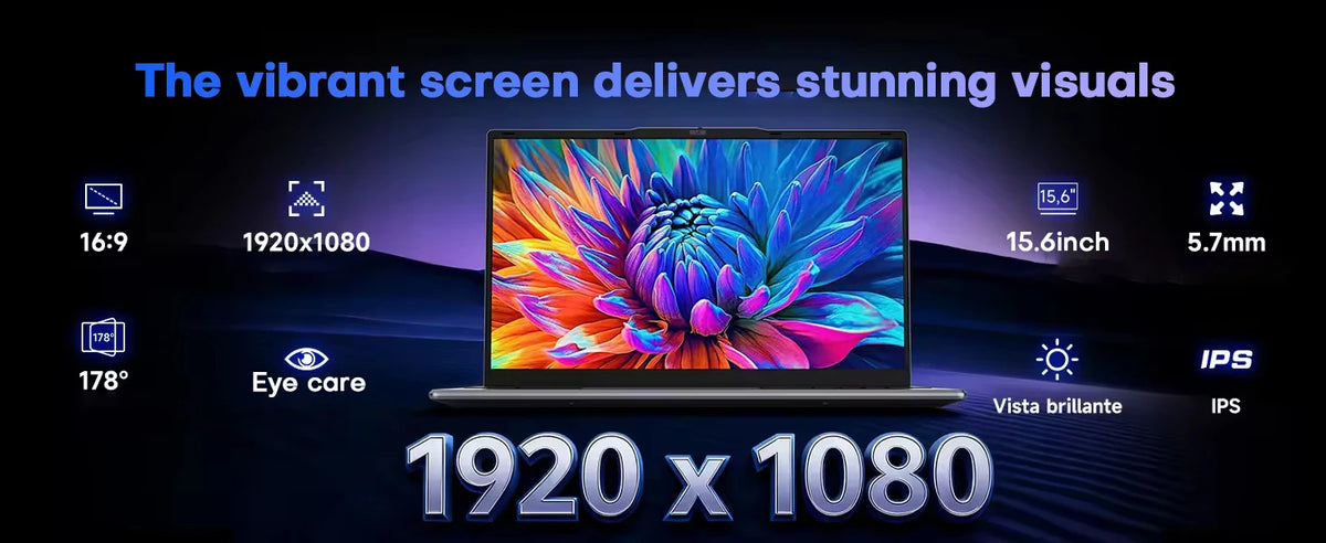 Xiaman 15.6 inch Windows 11 Pro Laptop Computer Intel Core i3 IPS 1080P Notebook PC Office Study Laptops Fingerprint Unlock