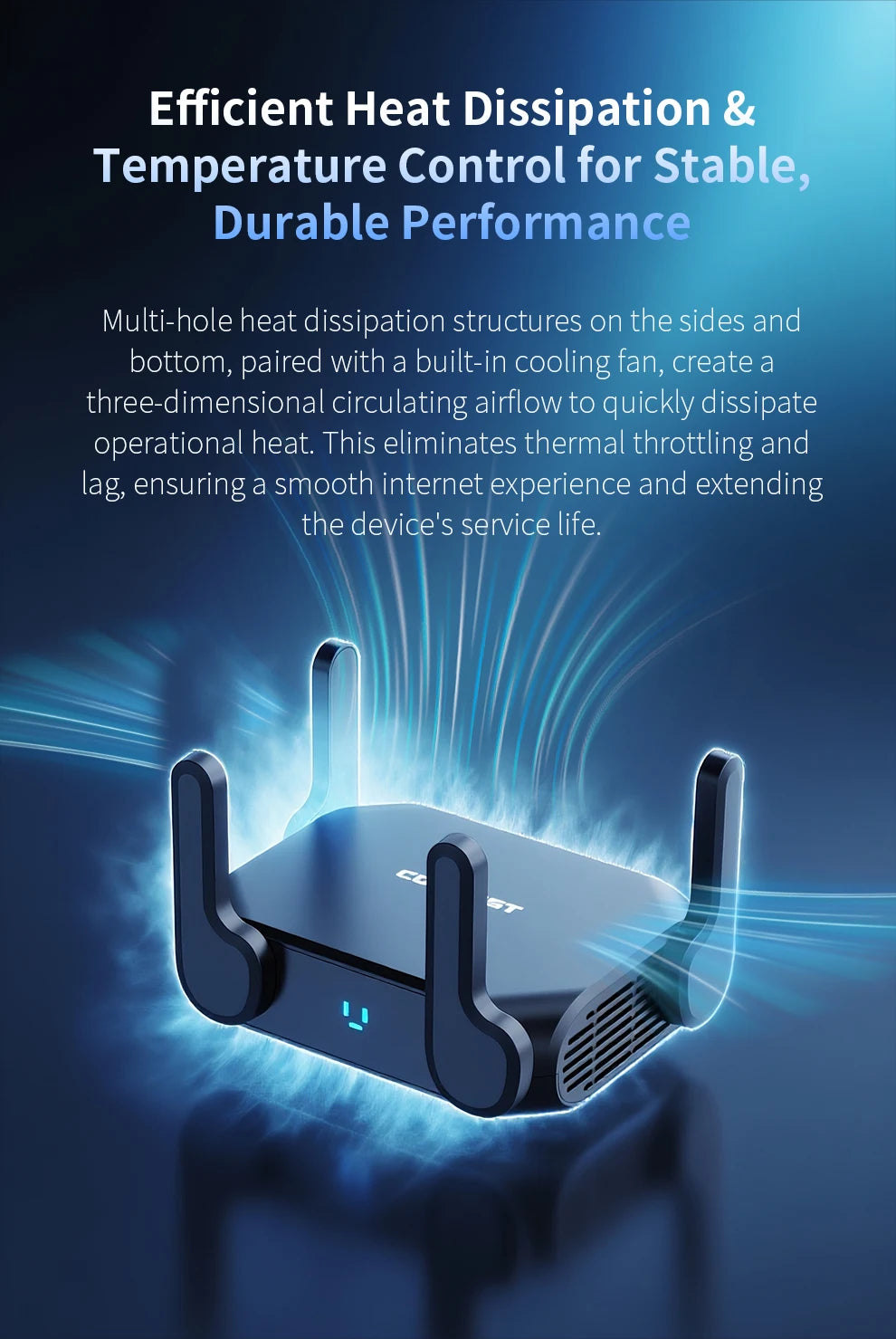 COMFAST BE3600 WiFi7 Portable Mesh Router Dual 2.5G Port 3570Mbps Dual Band USB3.0 Type-C Power Gaming Wireless WiFi Router