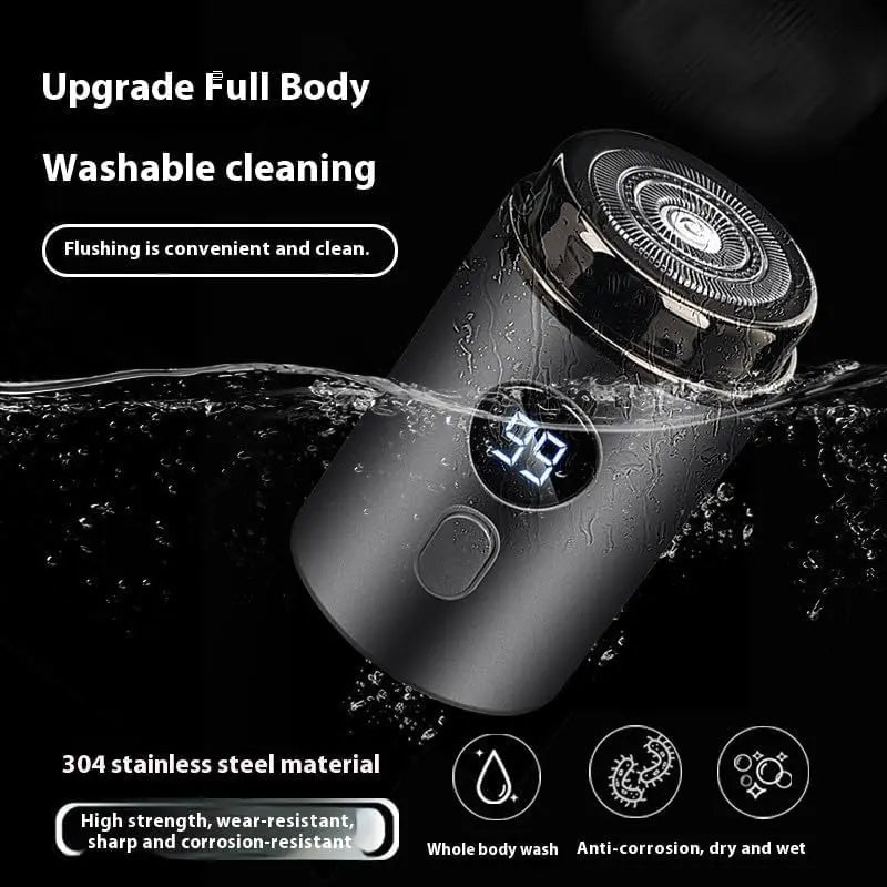 Men Electric Mini Shaver Rechargeable Type-c Charging Car Portable Led Digital Display Wet & Dry Shaver Men Women Home Razor