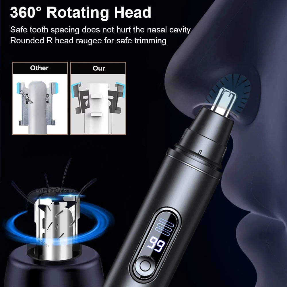Nose Hair Trimmer for Men Electric Nose Hair Remover Mini Nose Hair Clipper USB Rechargeable Electric Nose and Ear Hair Trimmer