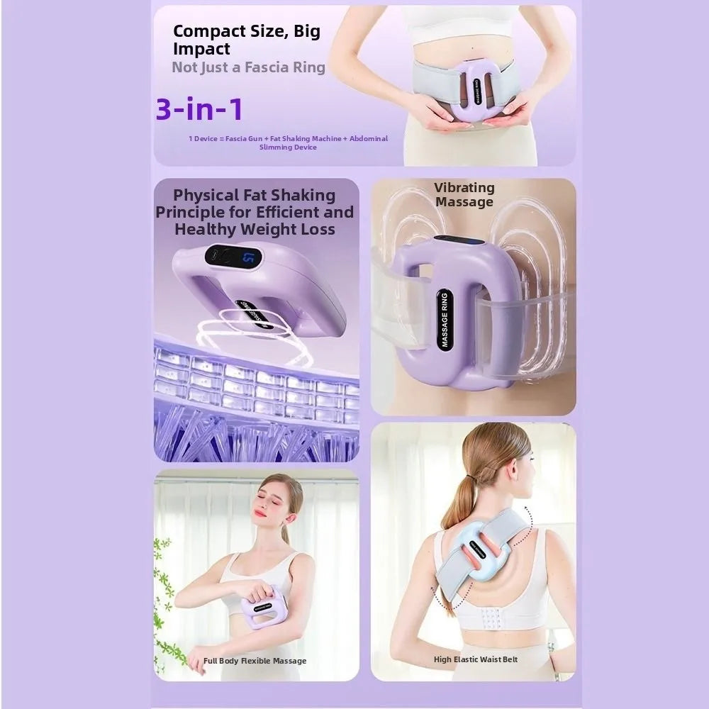 Multifunctional Fascia Massage Ring 5 Levels Vibration Electric Body Slimming Machine Fat Burning Low Noise