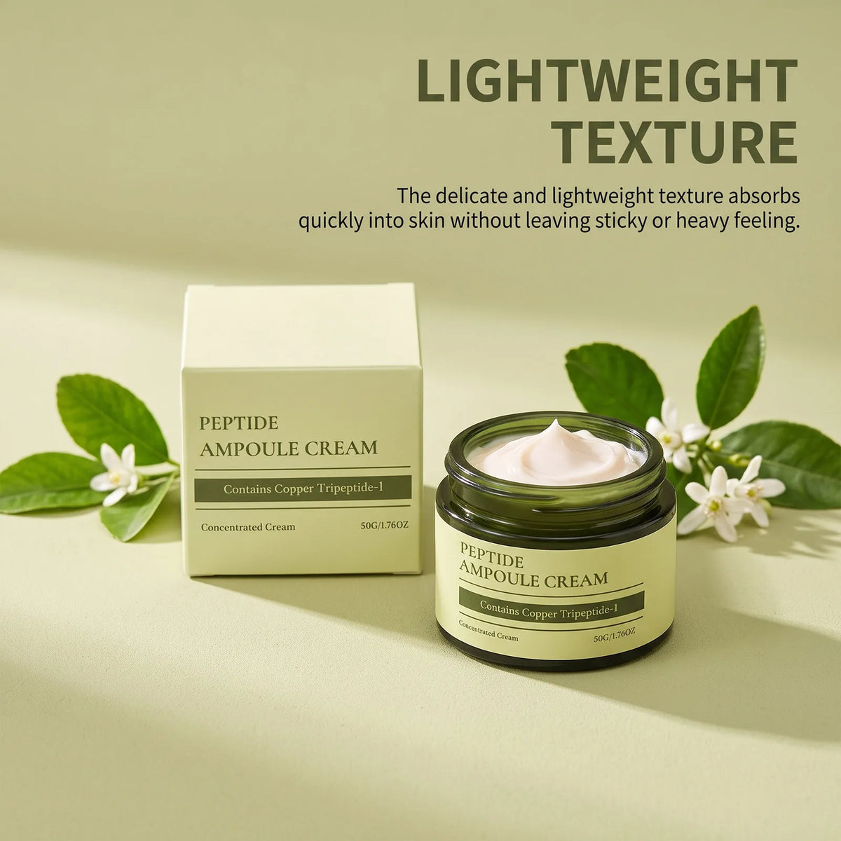 Copper Peptide Moisturizing Cream Nourishing Smooth Radiant Glow Hydrating Soft Silky Anti Aging Cream for Face Body Care
