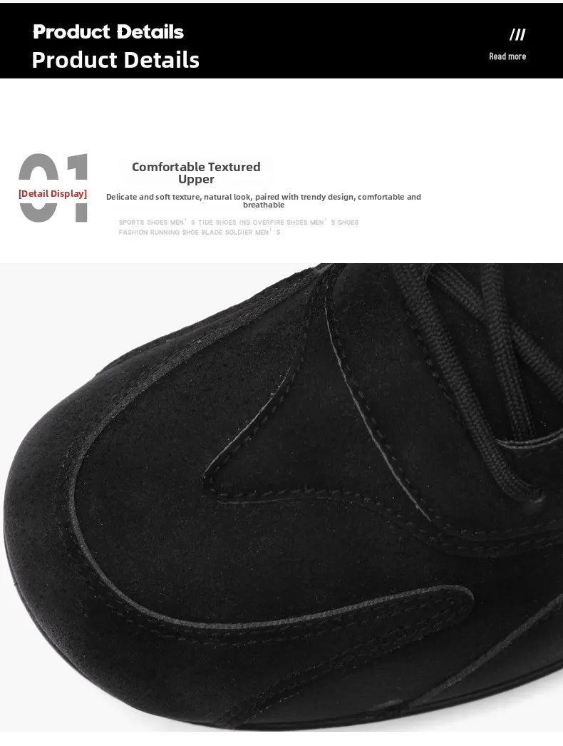 Casual Sport Shoes for Men Retro Leather Surface Soft Bottom Versatile Leisure Board Shoes Autumn Trend Brand Agan Men's Foot...