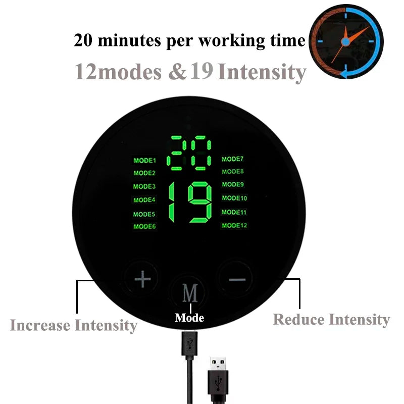 EMS Abdominal Shaping with Abdominal Muscle Stimulator Massage Home Fitness Sports Equipment Body Waist Exerciser Weight Loss