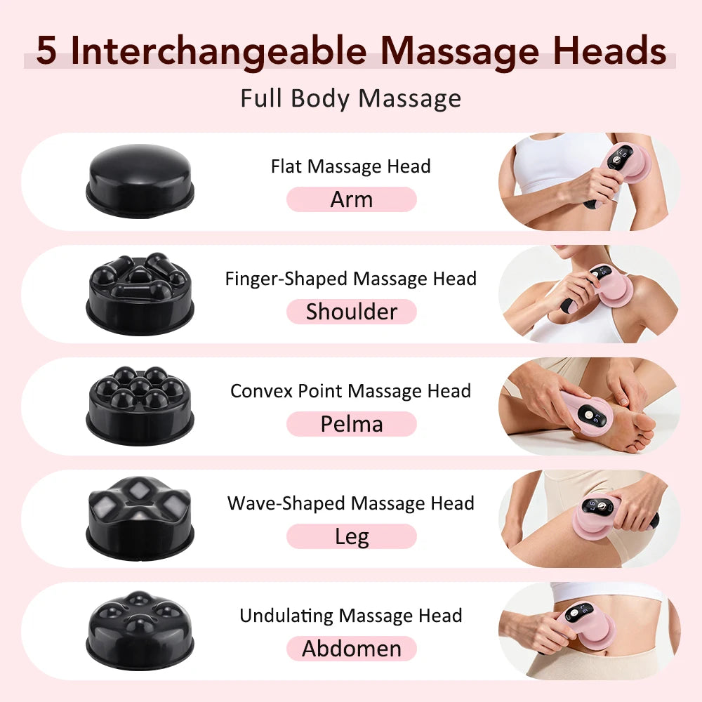 5 IN 1 Electric Fat Burner Body Slimming 6 Level Vibration Massage Anti Cellulite Portable Abdomen Massager Waist Leg Shaping
