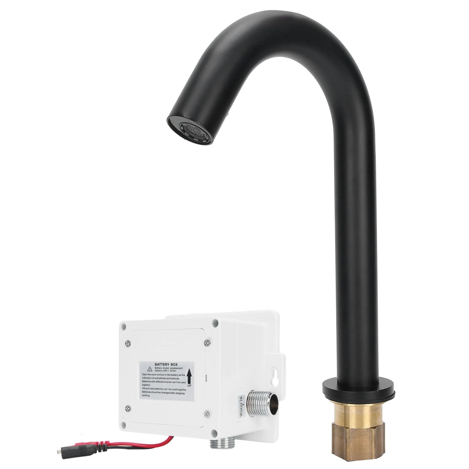 Basin Faucet G1/2 Black Sensor Faucet Copper Vertical Intelligent Automatic Washbasin Tap Kitchen Sink Faucet Single Cold Faucet