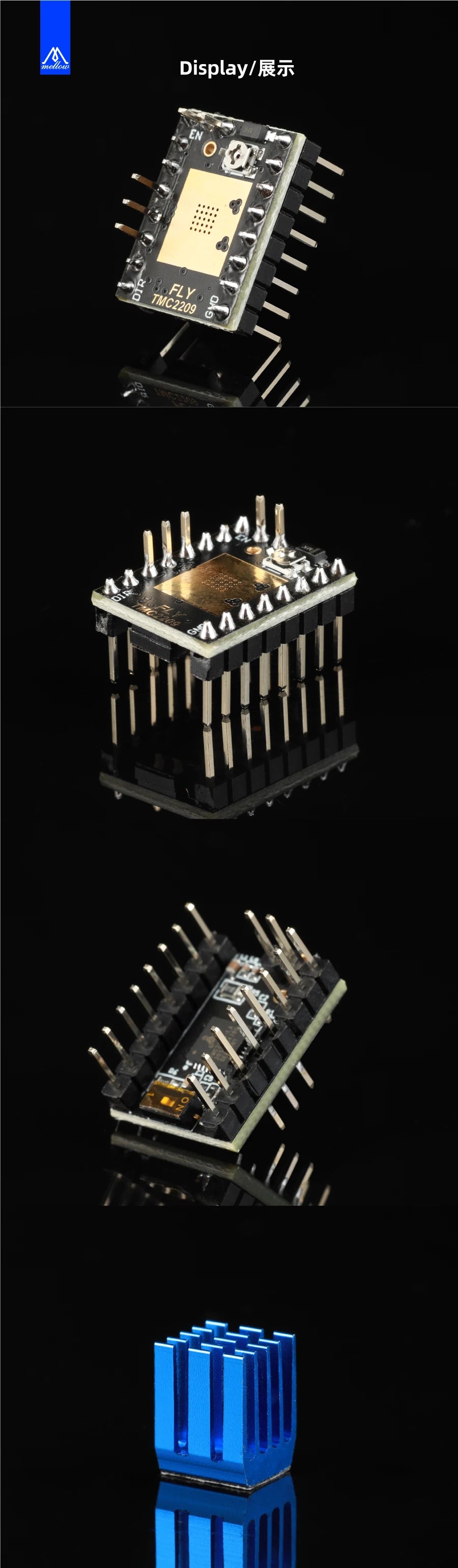 Newest Mellow Fly TMC2209 Stepper Motor Driver StepStick UART 2.8A Silent 3D Printer Parts For Rumba32 FLY-CDY Mini V1 Board