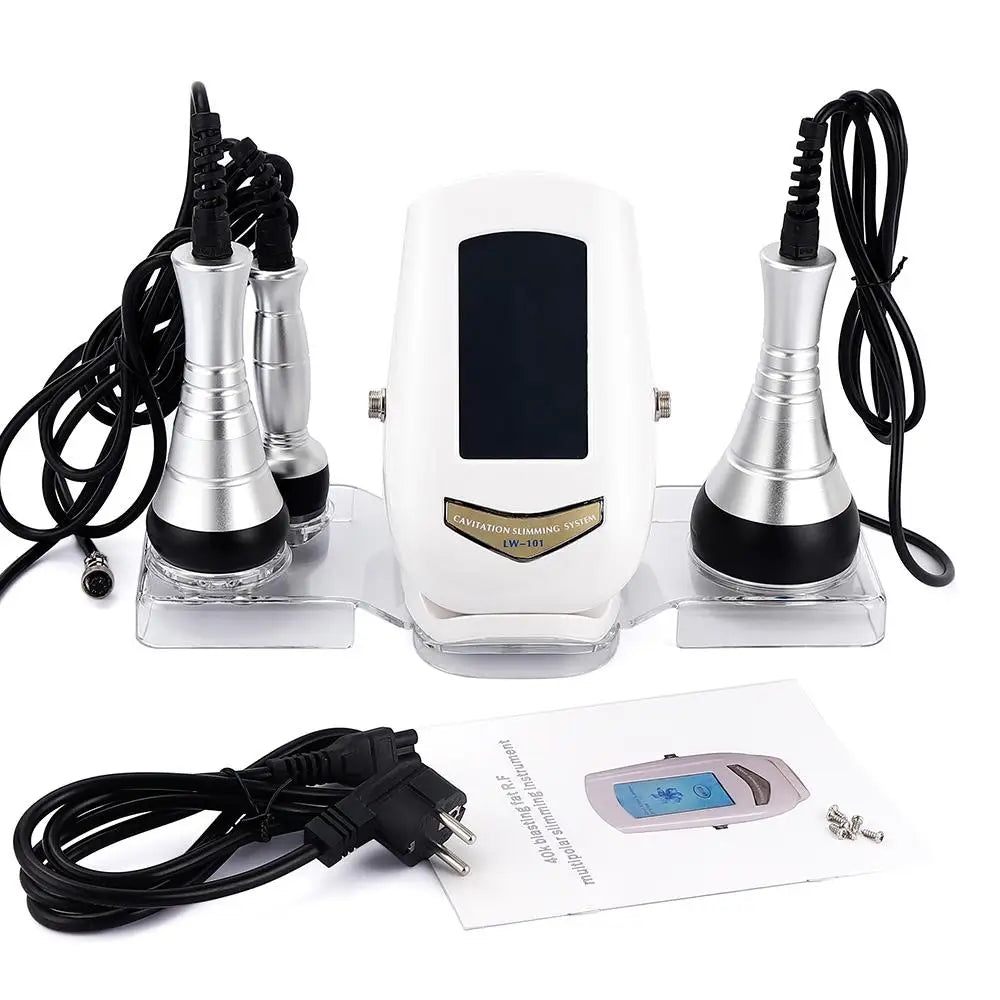 40K Ultrasonic Cavitation Slimming Machine Body Fat Burner RF Skin Lifting Beauty Device Anti Aging Belly Waist Weight Loss 110V