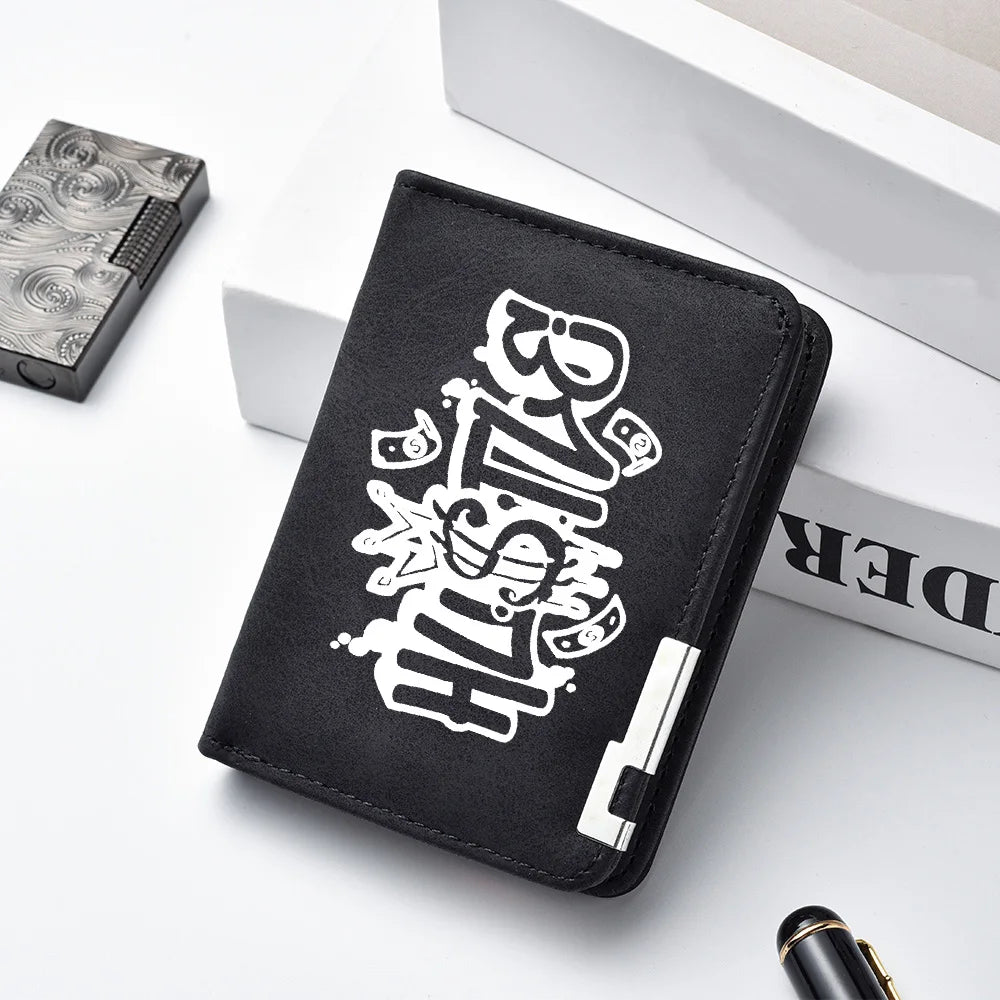 Men's Short Wallet, Featuring Multiple Card Slots, Card Holder, Double-fold Wallet, and a Fashionable Casual Men's Wallet.