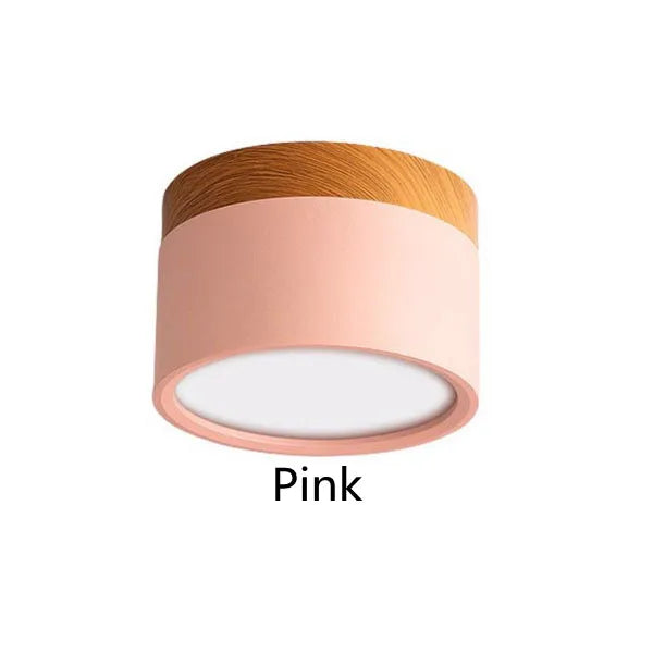 Led Ceiling Downlight Dimmable Surface Mounted Ceiling Lamp Wood Modern Light Spotlight Bedroom Living Room Homekit Bbulb AC220V