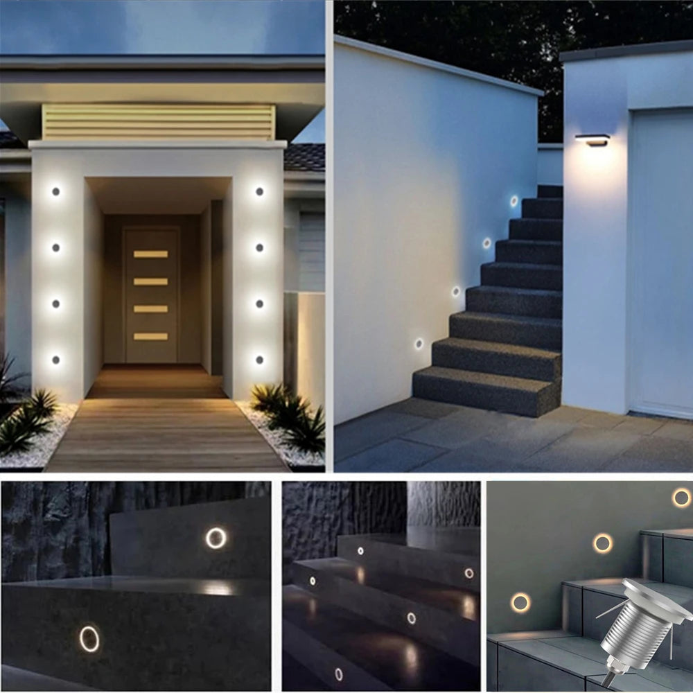 IP67 LED Staircase Wall Lamp Outdoor Waterproof Garden Decorative Stairs Wall Light Porch Corridor Sconce Walkway Lights 12V 24V