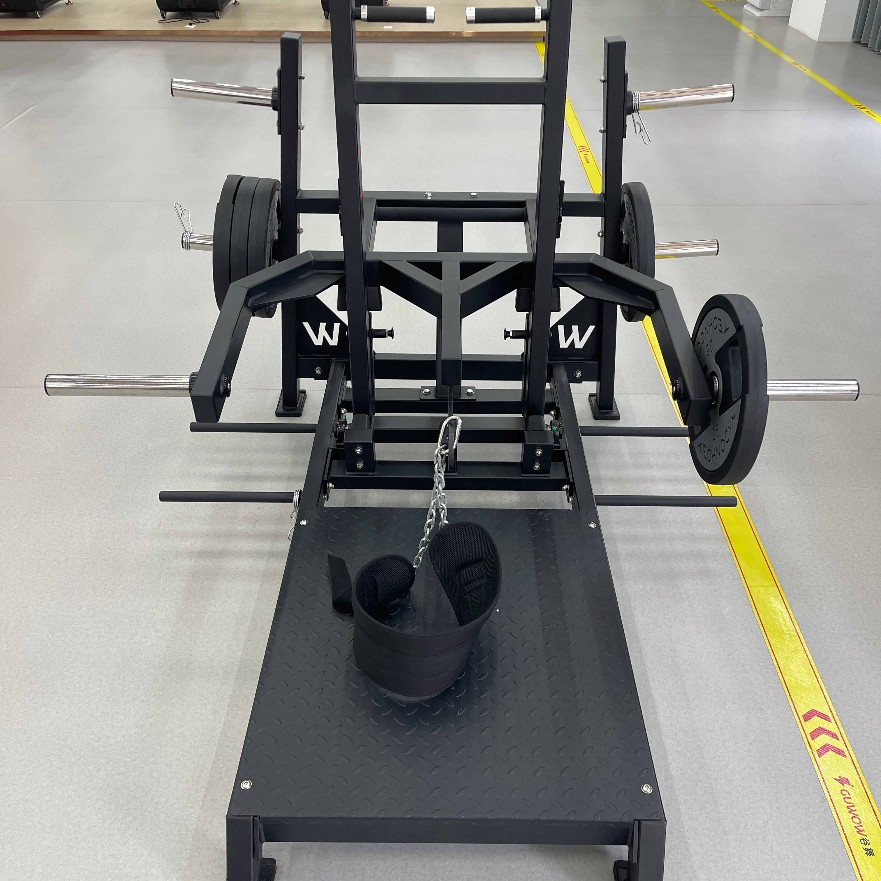 Customized Promotion Gym Weight Machine For Selected Muscle Exercises Steel Hip Belt Squat With Arm Function Safety Features