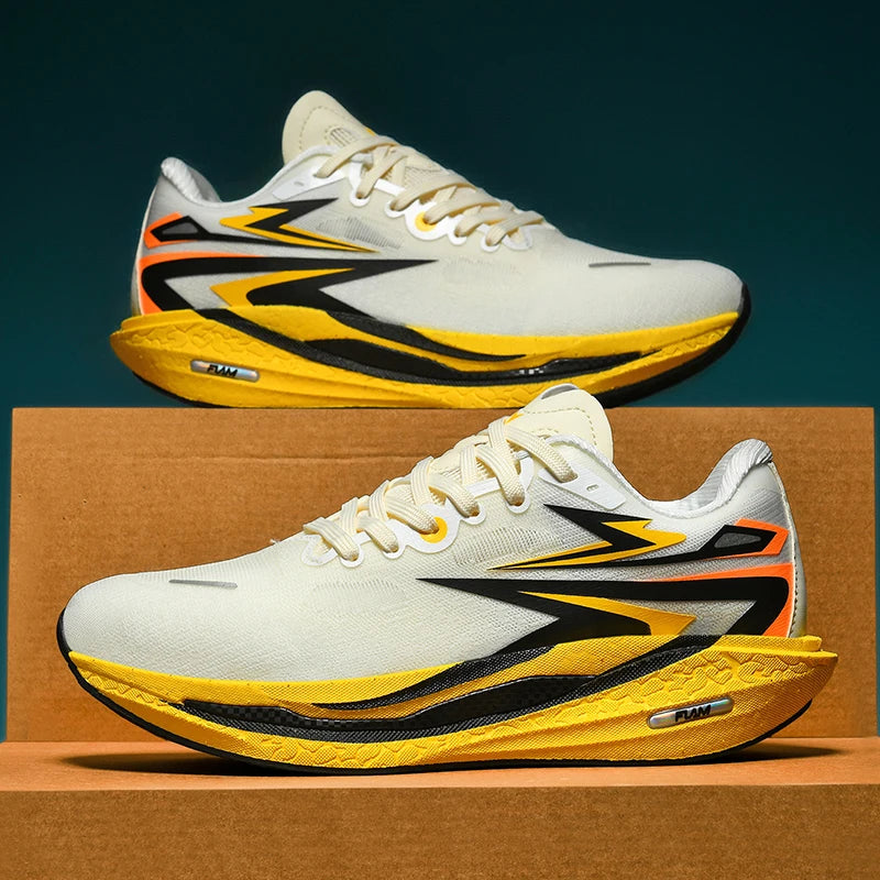 New Running Shoes Men Casual Carbon Board Marathon Sports Breathable Lightweight Women's Comfortable Athletic Antiskid Sneakers