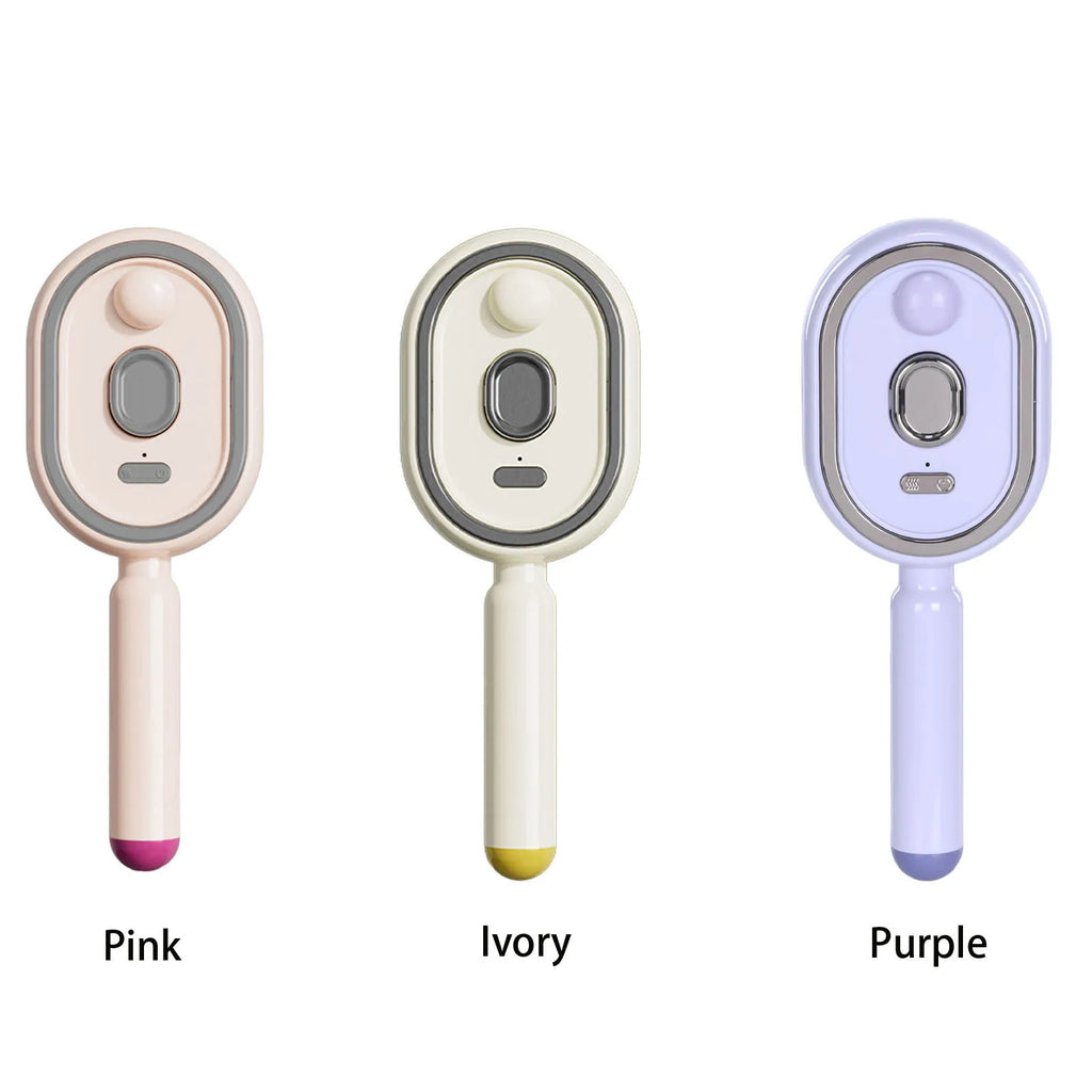 Electric Steam Brush with Water Spray Portable Cordless Hair Tool Anti-Static Red Light Hair Brush for Both Long & Short Hairs