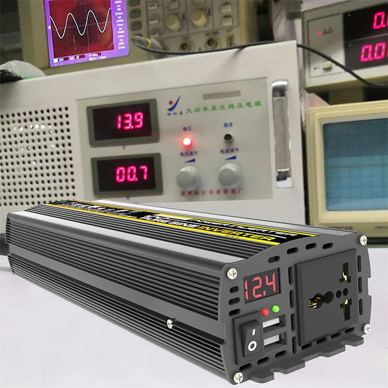 Pure Sine Wave Inverter DC 12V-AC 220V 3000W 4000W 6000W 8000W Portable Power Voltage Converter Car Home Outdoor Solar Inverter