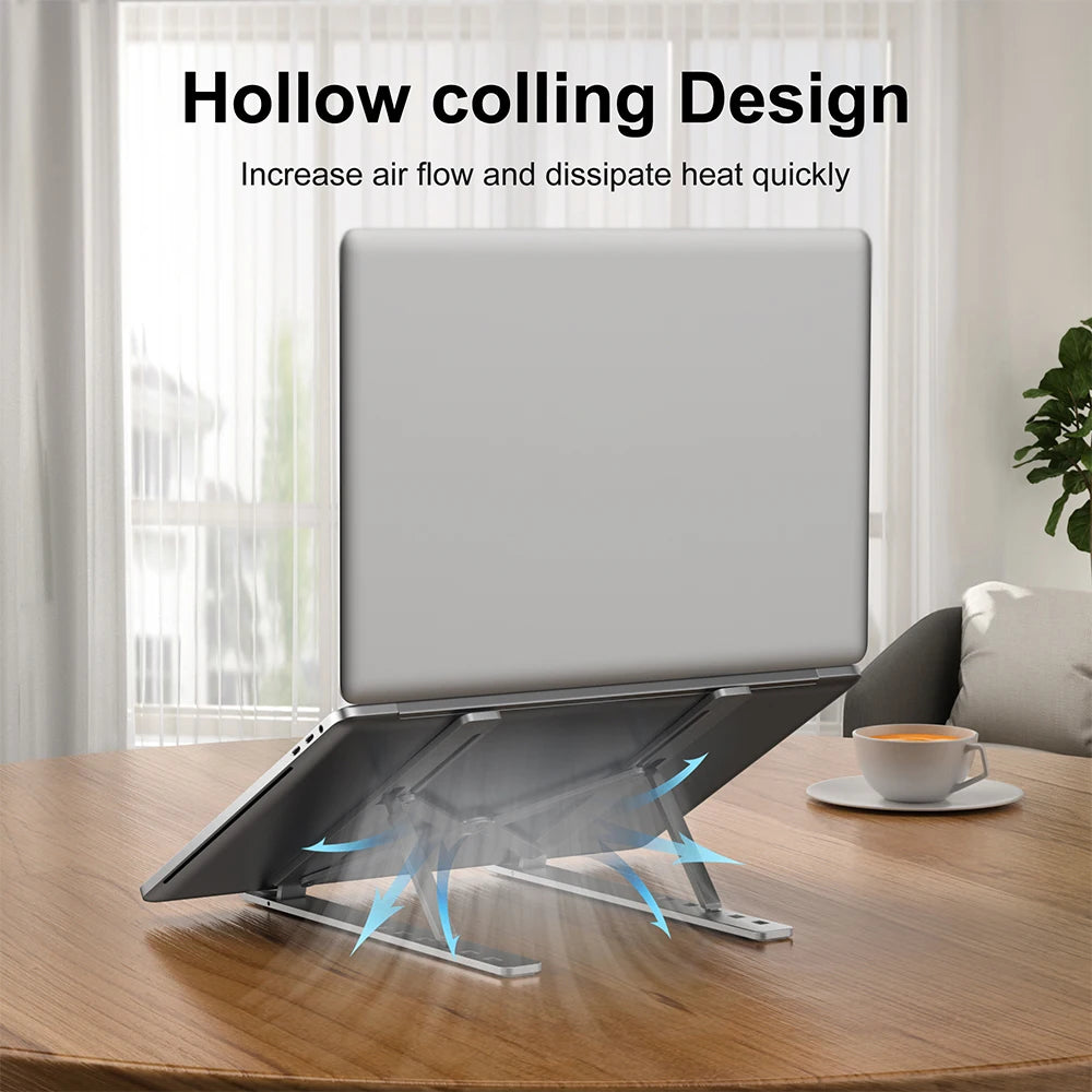 Aluminum Alloy Laptop Holder Adjustable Notebook Stand Lifting Cooling Bracket For Macbook Lenovo Portable Computer Accessories