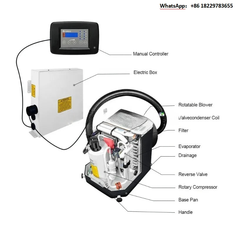 Self-contained Marine Air Conditioner for Boat 9000Btu 16000Btu 24000Btu optional Water Cooled Chiller Vessel