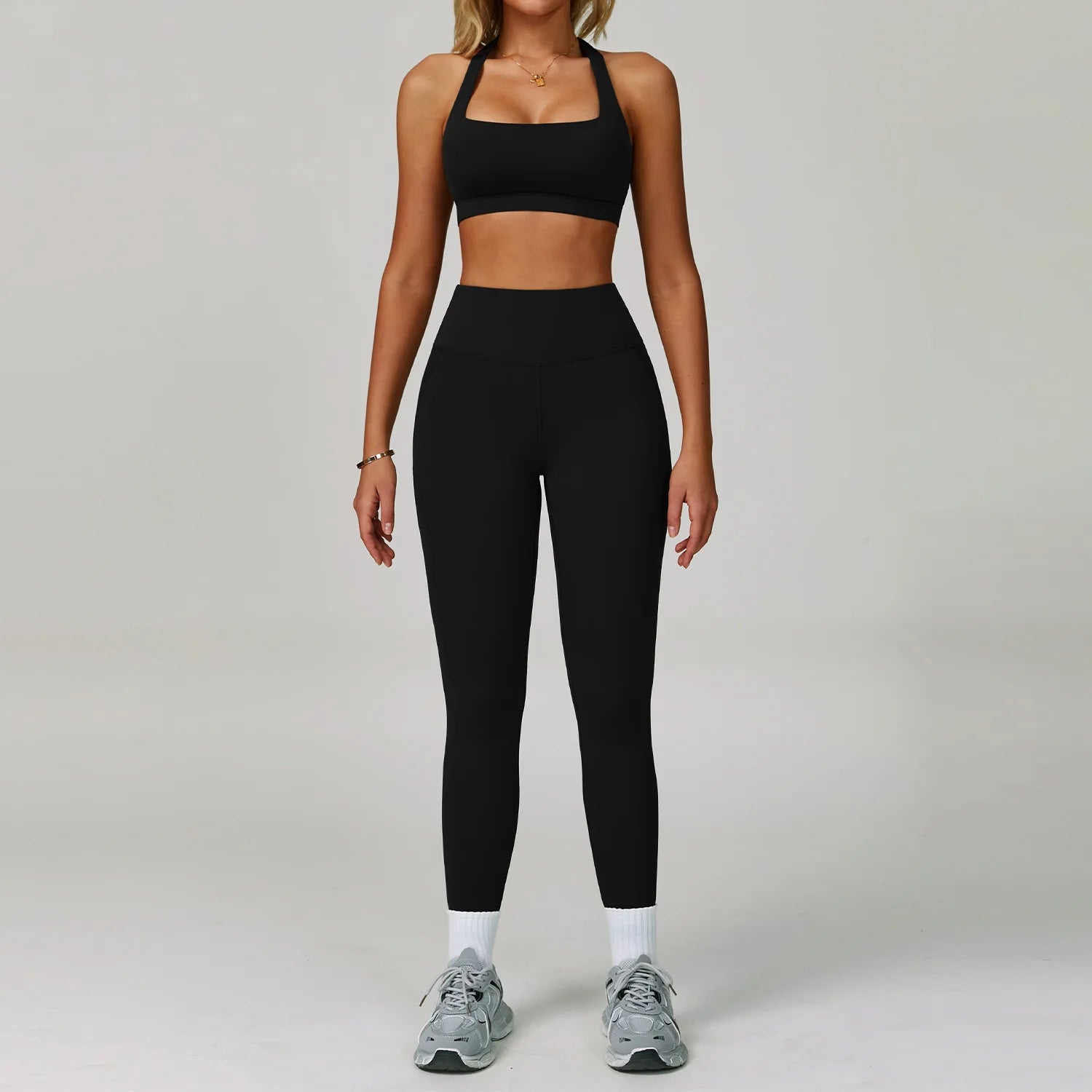 2 Piece Set Women's Tracksuit Fitness Clothes Yoga Sets Sportswear Workout Bra High Waist Leggings Set Gym Clothing Sports Suits