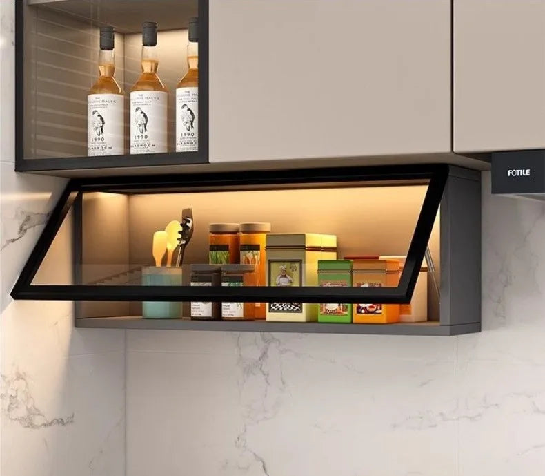 Kitchen Accessories Organizer Wall Mounted Kitchen Racks Modern Floating Cupboards Storage Organizers Suspended Storage Shelf
