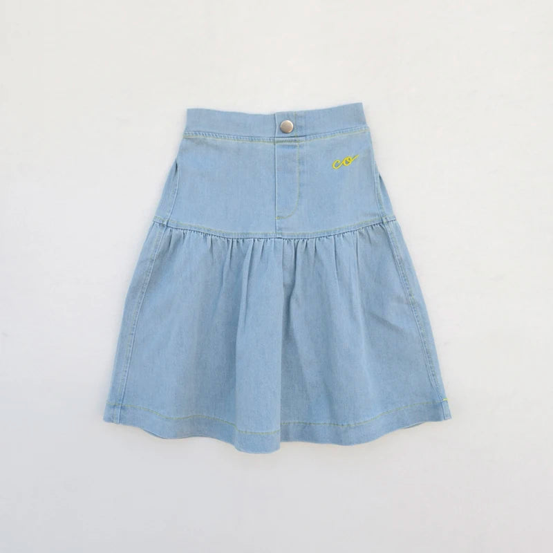 Ali Co SS26 Blue Denim collection Cotton boys girls outfits dress skirt shirt and overalls