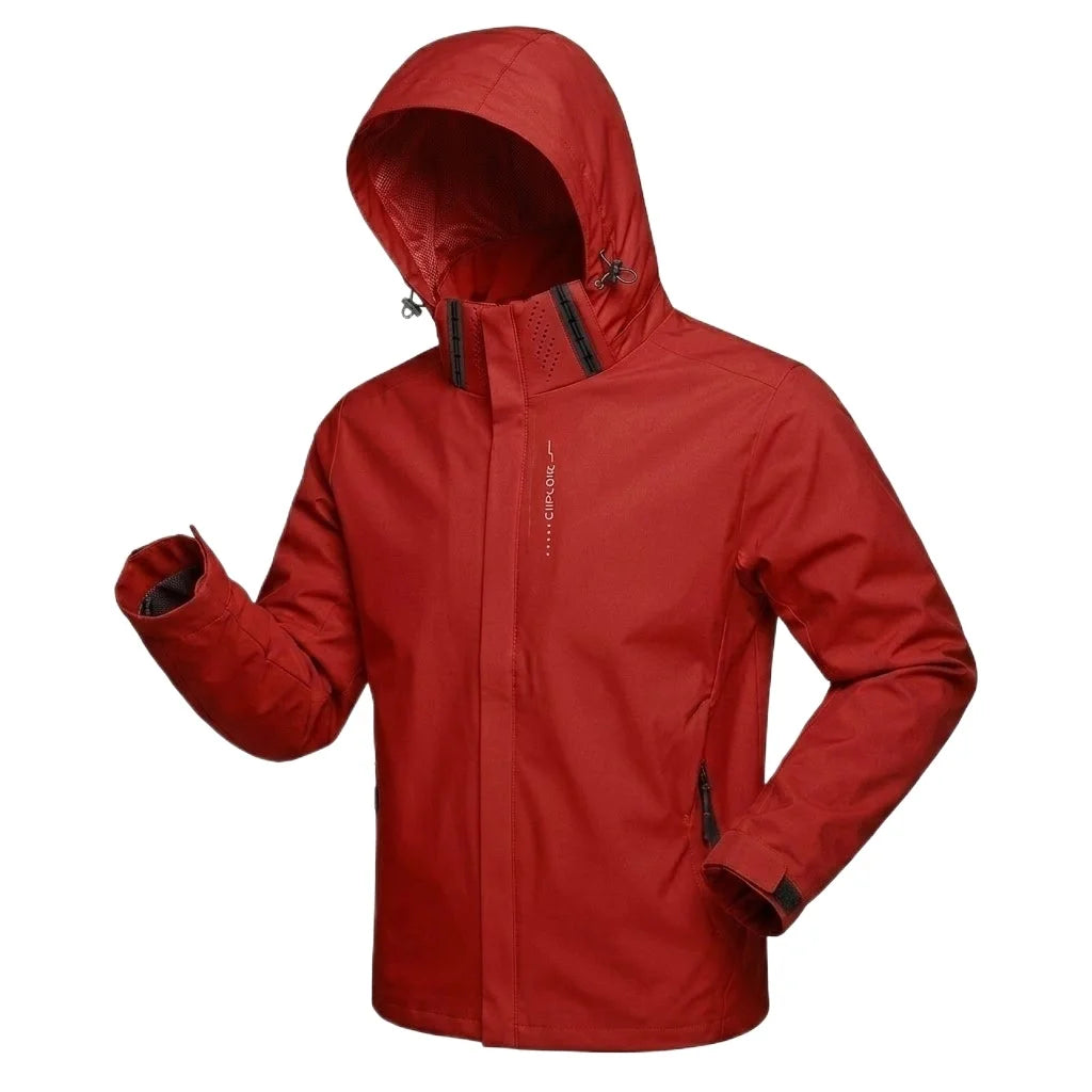 Outdoor Windproof Coats Waterproof Jackets Lightweight Cycling Hoodie Hiking Raincoat Work Hooded Man Climbing Zipper Tracksuits