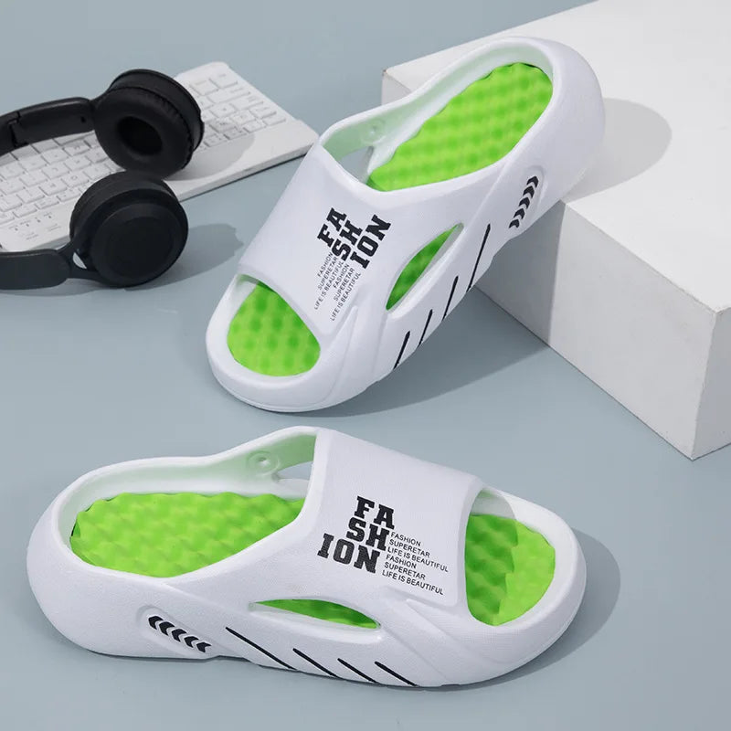 Summer Soft Sole Slides Men Flip-flops Men's Sandals Men Letter Print Slippers Sides Indoor Outdoor Sandals Beach Casual Shoes