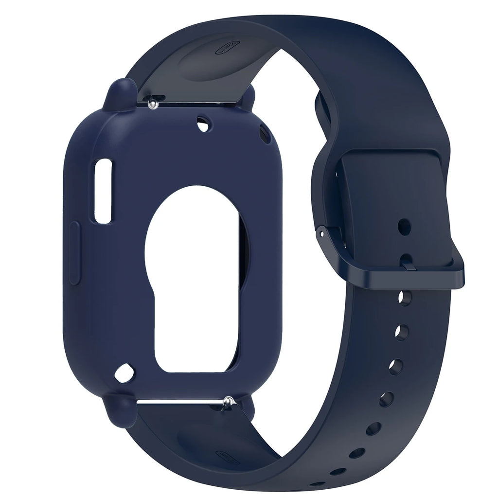 for Redmi Watch 5 Lite / 5 Active Silicone Case + Strap Repacement Bracelet Belt Smart correa Watchband Protective Shell Cover