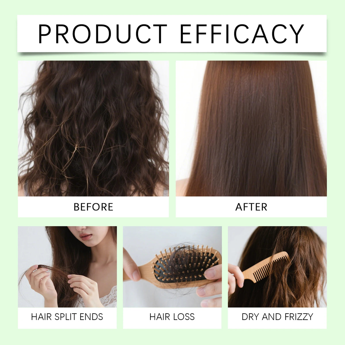 4pcs Rosemary Hair Growth Shampoo Thickening Hydrolyzed Keratin Dry Frizzy Damaged Repair Moisturizing Scalp Cleaning Shampoo