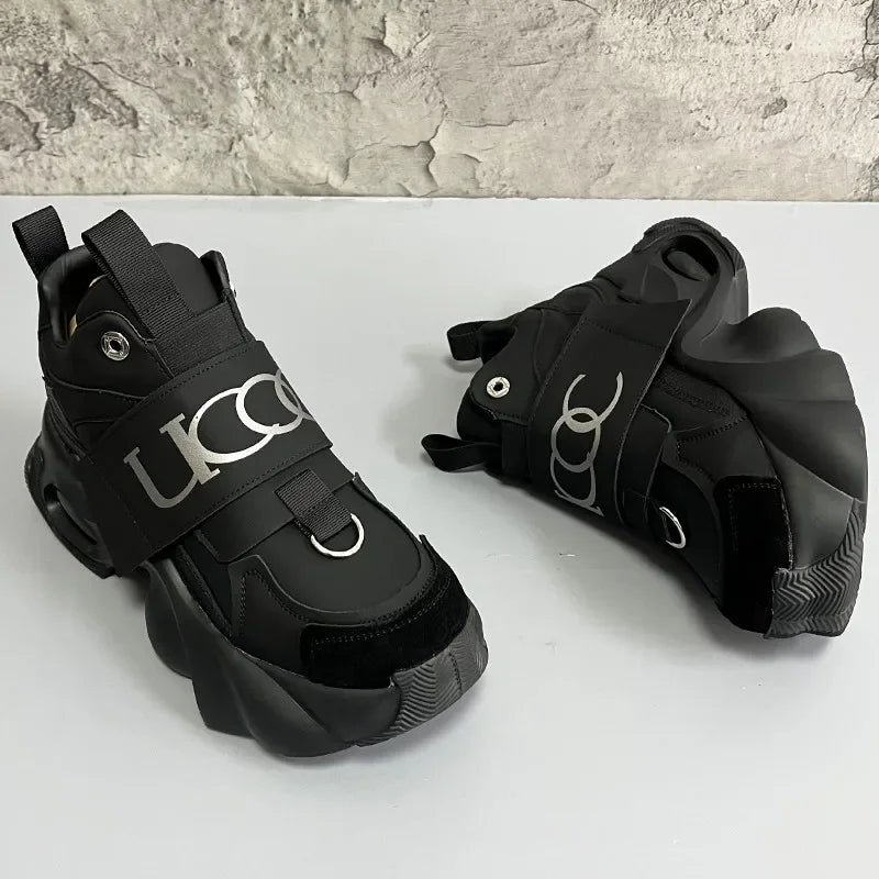 Men's Sport Shoes Comfortable Casual Running Shoes 2025 Spring Autumn Thick Bottom Heightening Korean Style Versatile Dad Shoes