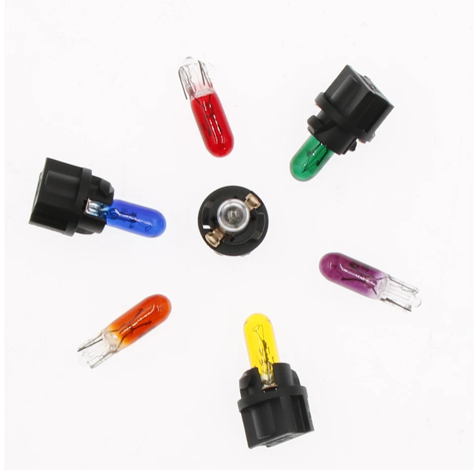 5Pcs T5 SMD LED Car Light Automobiles Light-Emitting Diode Instrument Gauge Dashboard Bulbs Auto Interior Indicator Lamp
